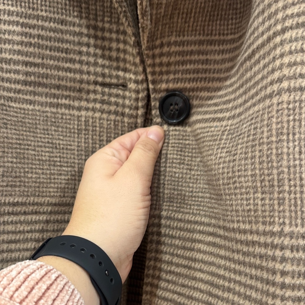 NWT Love Tree Brown Plaid Women's Coat - Picture 4 of 8